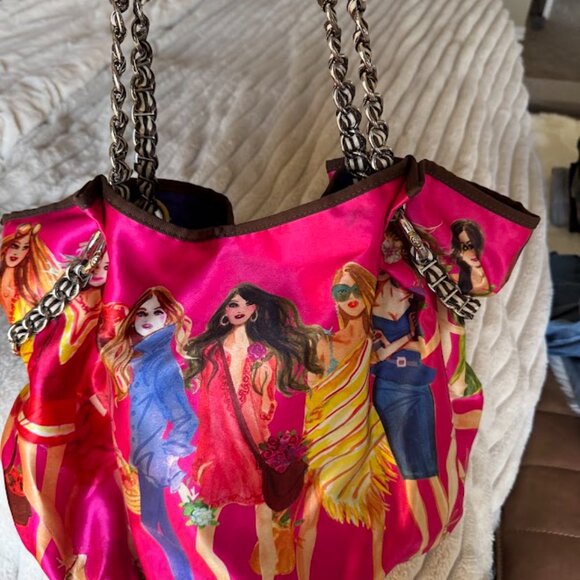 Henri Bendel Pink and Purple Tote Bag - Picture 10 of 14